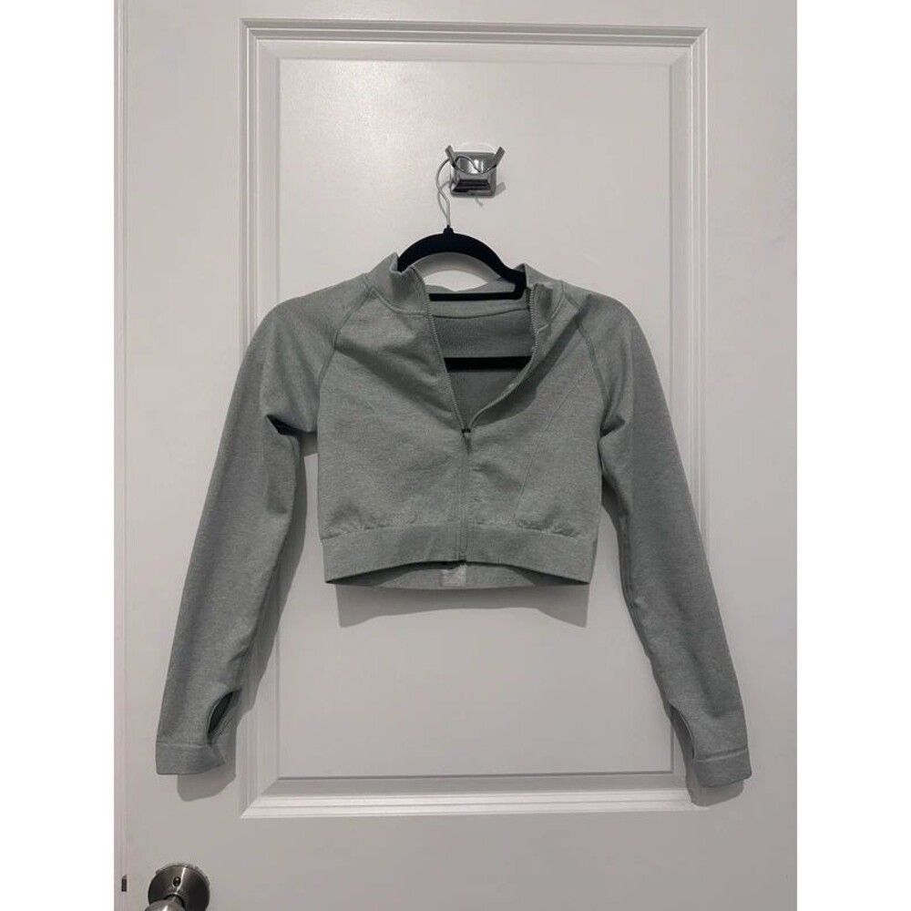 Astoria Activewear Grey Cropped Zip-Up Jacket